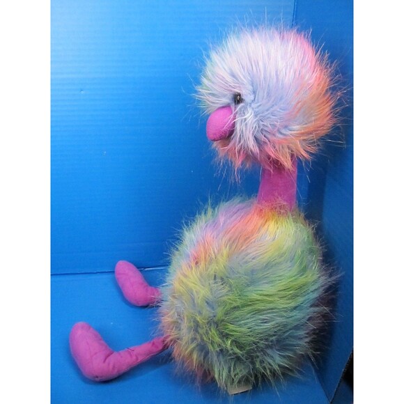 JellyCat Rainbow Pompom Ostrich Plush Stuffed Animal Bird Toy 21" - Picture 3 of 11